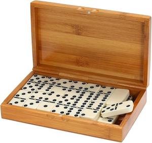 ชุดโดมิโนฝังลายกระดูกงูแบบกำหนดเองจากโรงงาน บรรจุในกล่องทรงสี่เหลี่ยมผืนผ้าเคลือบสี ชุดโดมิโน 28 ชิ้น สำหรับเป็นของขวัญ ผลิตในอินเดีย - Product Image 2