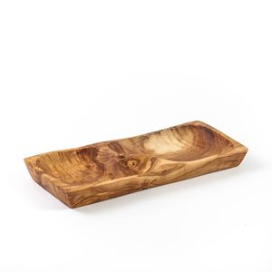 Divided serving dish made of Tunisian Olive Wood - Product Image 1