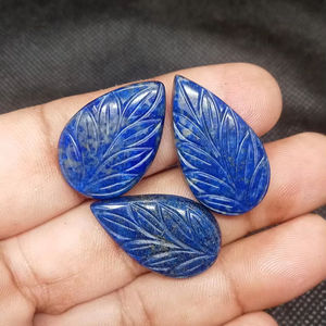 Cabochon de Lapis Lazuli naturel fabriqué à la main pierre précieuse en vrac pour la fabrication de bijoux - Product Image 1