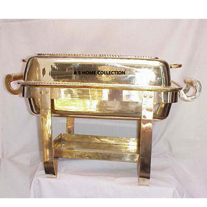 แก้วใสสีทองแบบ3 in 1อาหารจานอุ่นทรงสี่เหลี่ยมผืนผ้าทรงบุฟเฟ่ต์ - Product Image 6