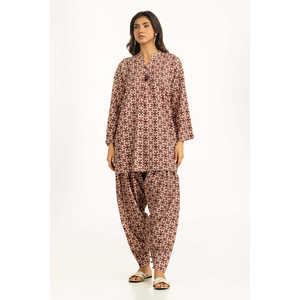 Conjunto Coordinado Crepe Estampado IPST-55066, Estilo Casual, Blusa sin Cuello con Mangas Tres Cuartos - Product Image 4