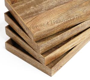 ชุดถาดไม้ทำมือคุณภาพดีที่สุด ทำจากไม้มะม่วงธรรมชาติ ปลอดภัยสำหรับอาหาร ชุดถาดเสิร์ฟ 5 ใบ เหมาะสำหรับโรงแรม ร้านอาหาร และใช้เป็นของขวัญ - Product Image 6