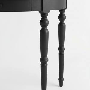 Mesa Redonda Media V2 Negra, Diseño Moderno para Sala de Estar, Muebles para el Hogar Ecológicos de Madera de Caucho y Roble - Product Image 5