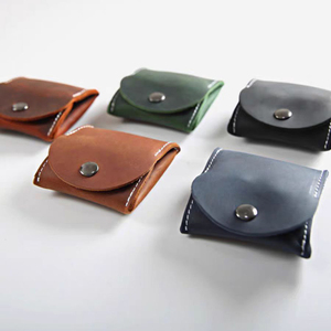 Vintage Genuine Leather Coin Holder <b>Mini</b> Change <b>Pouch</b> Snap Closure Card Holder for Travel Daily Use - Product Image 4