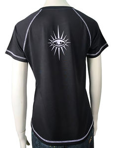 Camiseta de manga corta transpirable de secado rápido para mujer 75% poliéster y 35% LICRA de alta calidad al por mayor de proveedor BD - Product Image 4