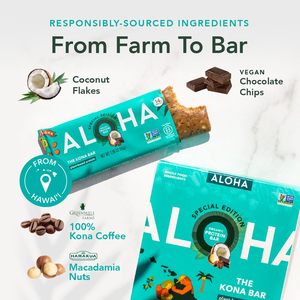 Barras de Proteína Orgánica a Base de Plantas ALOHA, La Barra Kona - Edición Especial, Paquete de 6 - Product Image 3