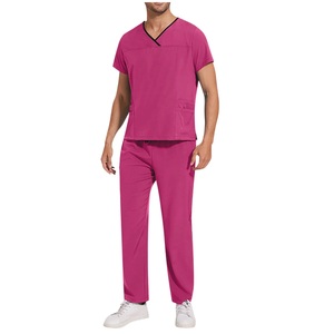 Ensemble de gommages hospitaliers en sergé spandex unisexe de nouveau style Uniformes d'infirmière avec détection d'aiguille adaptés au confort des soins infirmiers - Product Image 5