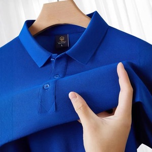 เสื้อโปโลผ้าฝ้ายแท้สำหรับผู้ชาย, เสื้อ100% แฟชั่นลำลองแขนสั้นระบายอากาศได้ดีเหมาะสำหรับใส่ไปกอล์ฟ - Product Image 2