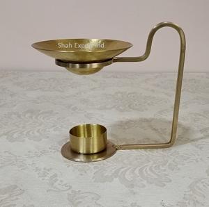 Solid Brass Lumiere <b>Essential</b> <b>Oil</b> <b>Burner</b> Home Fragrance <b>Oil</b> Diffuse <b>Burner</b> <b>for</b> Daily Usage Golden <b>Essential</b> <b>Burner</b> - Product Image 1