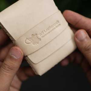 งานฝีมือหนัง WF หมายเลข กระเป๋าใส่บัตรออลอินวัน 101 ใบ ทำมือ หนังแท้ฟอกฝาด ดีไซน์บางเฉียบ ป้องกันการโจรกรรม เปิดปิดง่าย - Product Image 6