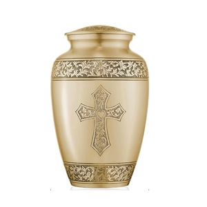 Urna clásica de la mejor tendencia, urna de cremación de latón y metal para cenizas humanas a precio al por mayor, forma de tamaño personalizada - Product Image 1