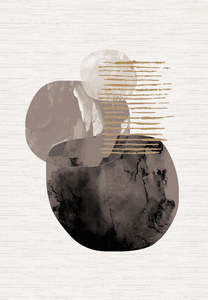 Tapis tissé artisanal Heritagea, en PP thermosoudé, PES 604K points, 2250 g/m², poils de 11 mm, tons neutres, coloré, turc, lavable - Product Image 1