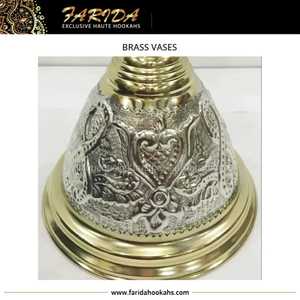 Jarrón de latón Farida de calidad superior, diseño único de cachimba egipcia, acabado dorado y plateado oxidado, gran oferta, técnica de laca Premium - Product Image 3
