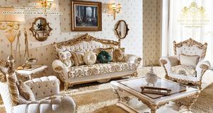 Conjunto de sofás italianos de terciopelo para sala de estar, muebles de lujo de estilo de vida, 3 plazas - Product Image 6