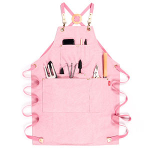 Delantal de babero de mezclilla de lona gruesa para hombre y mujer de alta marca, taller de cocina, delantal de trabajo pesado, accesorios de cocina para el hogar - Product Image 3