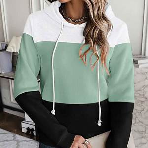 Sudadera con capucha larga transpirable de bloque de color grueso Unisex de peso pesado 2025/Sudadera con capucha elegante de hombro caído con logotipo personalizado de gran tamaño - Product Image 3