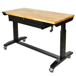 Toptan ayarlanabilir yükseklik tezgah 132cm Modern kaldırma tablası gürültüsüz Sit-Stand masası çekmece mekanik garaj atölyesi ile - Product Image 1