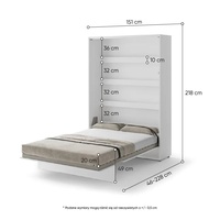 Fabrik Vertikale Wand Klapp bett mit Lager regalen Platzsparendes Licht für kleine Wohnung oder Gästezimmer