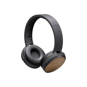 Cuffie Bluetooth Pieghevoli in Bambù Personalizzate per Regali Promozionali USB - Product Image 1
