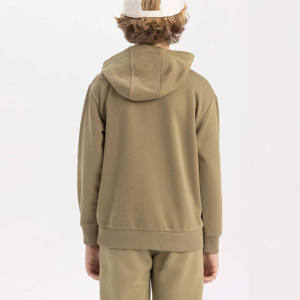 Factory Wholesale Autumn Embroidered Fleece Baby <b>Boys</b> Full Pullover Hoodie with Custom Colors & Logo-Cute Kids Design - Product Image 4