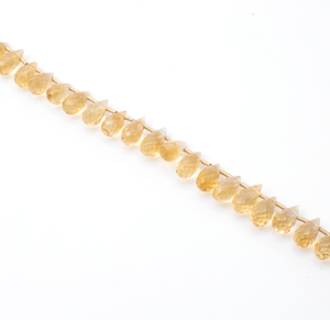 Quartz citron naturel à facettes poire pierres précieuses collier de perles citron Quartz fait à la main minimaliste tour de cou colliers de perles pour les femmes - Product Image 3