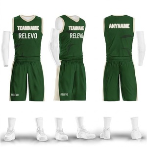 ชุดบาสเก็ตบอลแบบซับลิเมชั่น ระบายอากาศได้ดี แห้งเร็ว เสื้อเจอร์ซีย์ กางเกงขาสั้น ชุดกีฬาสำหรับฝึกซ้อม ผ้าตาข่ายโพลีเอสเตอร์ 100% - Product Image 1