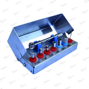 Clé à cliquet et vis en acier réutilisable 8 pièces Kit de dissolvant d'implant dentaire manuel Instruments d'implant de levage de sinus Matériau métallique - Product Image 3