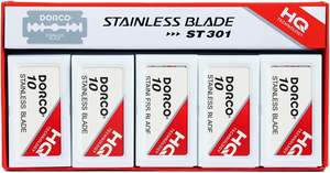 Cuchillas de afeitar de doble filo Dorco ST301 Platinum Extra, paquete de 1000, repuestos de cuchillas de afeitar DE de acero inoxidable, venta al por mayor - Product Image 3