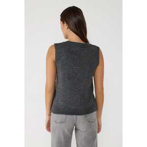 Suéter de Punto con Cuello en U y Bordado a Cuadros - Product Image 5