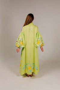 Lin de haute qualité luxe broderie artistique ancienne robe traditionnelle ukrainienne superbe belle robe longue de style Boho - Product Image 6