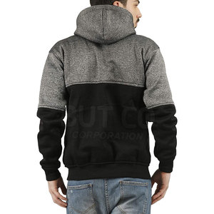2023 Sudadera con capucha con logotipo personalizado 100% algodón Color liso teñido Ropa de invierno informal con cremallera completa y cuello con capucha - Product Image 6