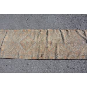 พรมปูพื้นขนแกะสไตล์ตุรกีโบราณสีเบจสีส้มขนาด23x121ฟุตทรงสี่เหลี่ยมผืนผ้าขนาดใหญ่สำหรับโถงทางเดินพรมหลังห้องทำจากยาง - Product Image 4