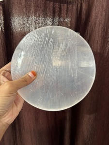 Placa de Carga de Cristal de Selenita Natural Tallada de 6 Pulgadas, Base para Decoración del Hogar, Energía Curativa Reiki, Ecológica - Product Image 3