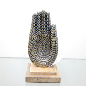 Esculturas Modernas de la India, de Aluminio, con Forma de Mano, Aspecto Dorado, Decoración de Lujo para el Hogar - Product Image 4