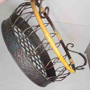 Panier en bois en métal de fruits personnalisé de grande vente panier de fruits de qualité supérieure de conception de haute qualité pour le magasin d'utilisation de cuisine de table - Product Image 2