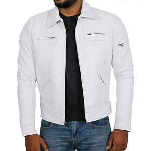 Veste de moto d'hiver pour hommes fabriquée en usine dernière conception de rue décontractée à manches longues col montant décoration en fourrure nouveau - Product Image 4