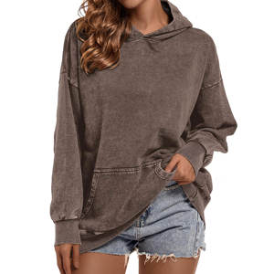 Sudadera con capucha de lavado ácido Vintage para hombre, sudadera básica de algodón con capucha, ropa de calle holgada, sudaderas con capucha, Jersey informal, sudaderas con capucha desgastadas - Product Image 5