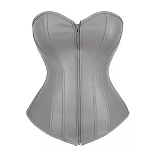 New PU Leather Corset Top Lace-up Punk Streetwear Bustier <b>for</b> <b>Women</b> 2025 low moq - Product Image 5