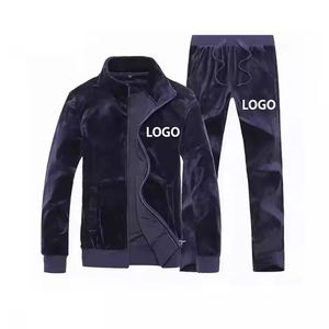 Survêtement en velours de haute qualité pour homme Pantalon de survêtement doux et confortable avec fermeture éclair Jogger personnalisable Bas en velours de haute qualité - Product Image 6