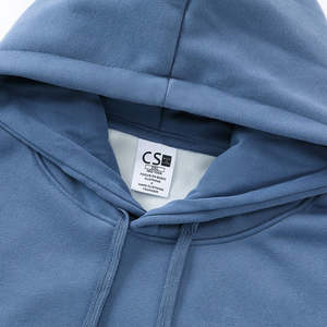 Vente en gros Sweat-shirt à capuche surdimensionné en éponge française personnalisé Sweat-shirt à capuche imprimé bouffant à broderie essentielle pour hommes - Product Image 3