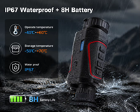 Monoculaire thermique portable VOx FPA non refroidi 640*512, résolution 12m, capteur avec télémètre laser 1KM, WiFi, IP67, pour la chasse et les activités de plein air