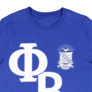 T-shirt graphique PBS-bleu | Chemise Phi Beta Sigma 100% coton avec logo d'équipe imprimé et logo tissé brodé | Vêtements de fraternité - Product Image 6
