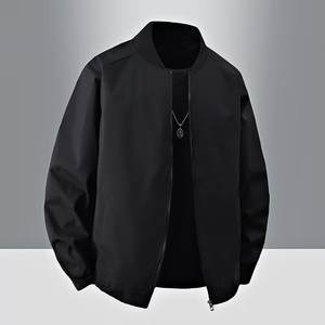 Vestes décontractées pour hommes à col montant coupe-vent, style pilote, printemps-automne, prix d'usine Chine Bangladesh, logo personnalisé OEM, broderie - Product Image 4