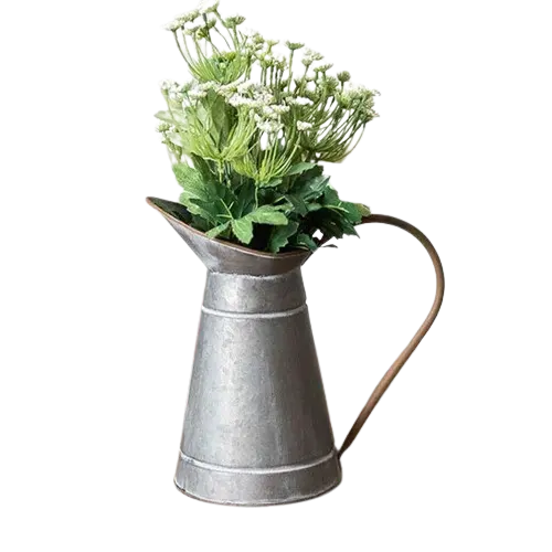 Eco friendly Galvanised Coffee juice pitcher coffee milk pitcher water wine bar home office decorative with or Living Garden
