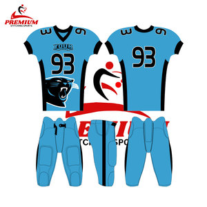 Venta al por mayor de sublimación personalizada, uniforme de fútbol americano de manga corta, 100% poliéster, transpirable, de secado rápido, hecho en Pakistán, tarifa barata - Product Image 4