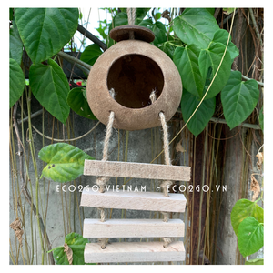 รังนกทำจากไม้ขนาดเล็กเป็นมิตรต่อสิ่งแวดล้อมทำจากเปลือกมะพร้าว Eco2go สไตล์เวียดนาม - Product Image 3