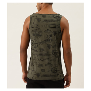 Chaleco deportivo sin mangas con logotipo personalizado para hombre, camiseta sin mangas de Fitness de Color sólido, estilo informal de talla grande al por mayor - Product Image 6