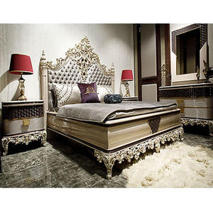 ชุดห้องนอนนาซ่าไม้เนื้อแข็งสุดหรูสไตล์คลาสสิก พร้อมงานแกะสลักด้วยมือคุณภาพสูงสำหรับใช้ในห้องนอน - Product Image 3