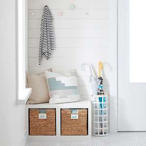 Paniers pliants empilables en jacinthe d'eau pour salon et bureau, paniers pliables tissés naturels, prix le plus bas - Product Image 2