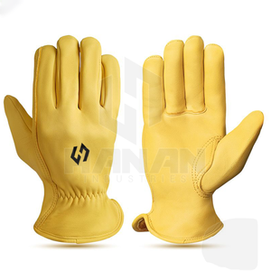 Los guantes de trabajo de cuero de seguridad más vendidos, protección resistente para trabajos industriales y de construcción - Product Image 1